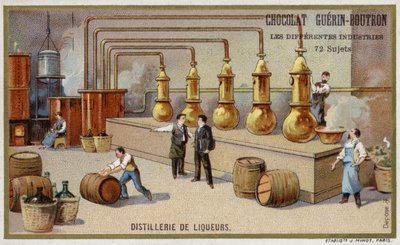 Liquor distillery by French School
