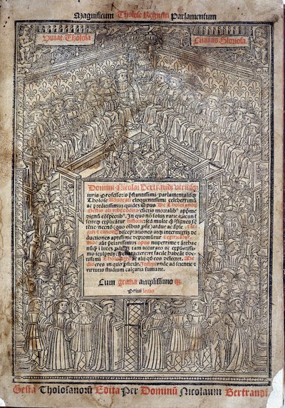 Lit of Justice in the Parliament of Toulouse in 