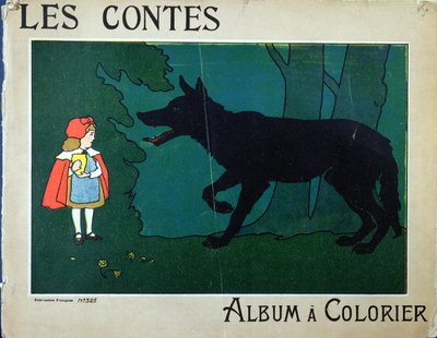 Little Red Riding Hood and the Wolf, cover illustration for a child