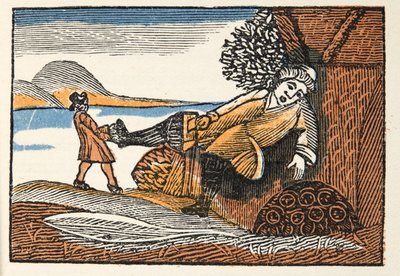 Little Thumb from Histories or Tales of Past Times Told by Mother Goose, With Morals, by M. Perrault, pub. 1925 (hand coloured woodblock print) by French School