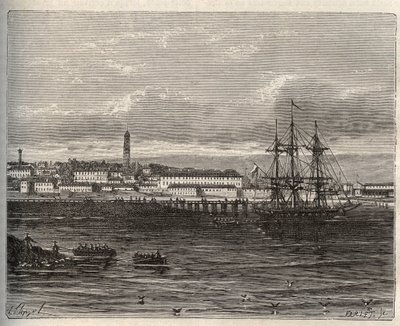 Lorient - Morbihan in Region Brittany - Engraving in 
