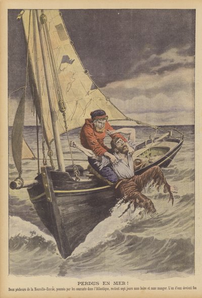 Lost at sea! by French School