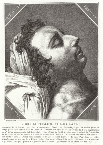 Louis-Michel le Peletier, Marquis de Saint-Fargeau, French Revolutionary Politician, 1793 by French School