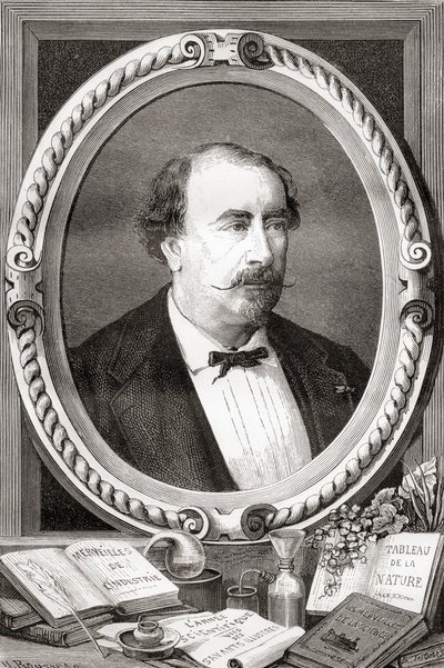 Louis Figuier, French Scientist and Writer, from Les Merveilles de la Science, pub.1870 by French School