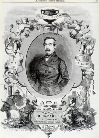 Louis Napoleon Bonaparte (Louis-Napoleon III), President of the French Republic - Illustration by French School