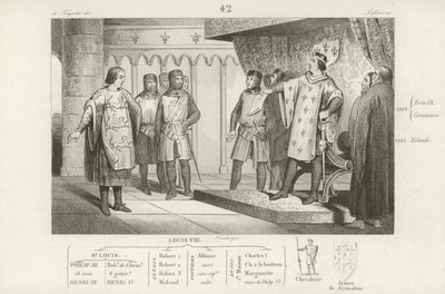 Louis VIII of France receiving an envoy from his enemy, Henry III of England by French School