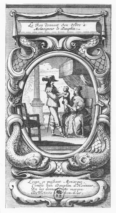 Louis XIII, King of France giving orders to Monseigneur le Dauphin by French School