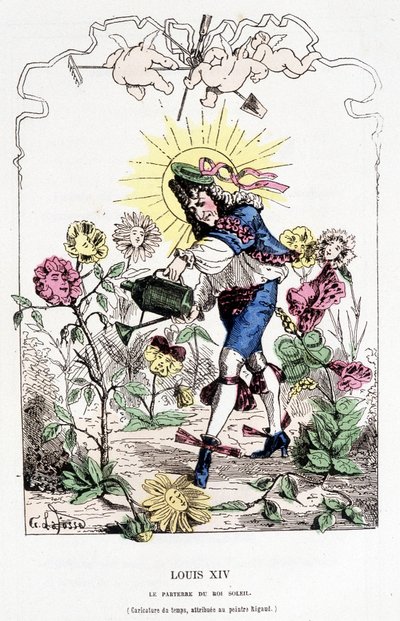 Louis XIV disguised as a gardener - in 