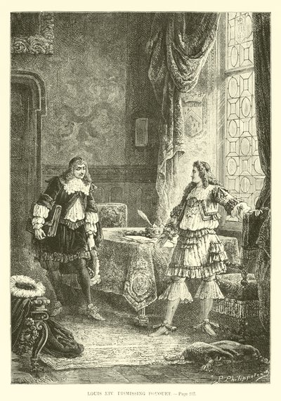 Louis XIV dismissing Fouquet by French School