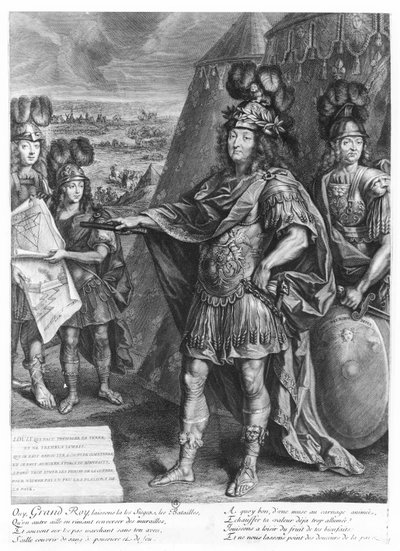 Louis XIV giving orders to fortify the borders by French School