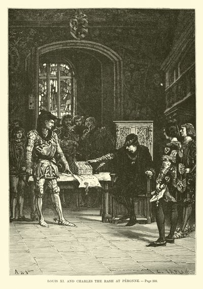 Louis XI and Charles the Rash at Peronne by French School