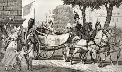 Louis XVIII (1755-1824) enters Paris at the Restoration of 1814, from 