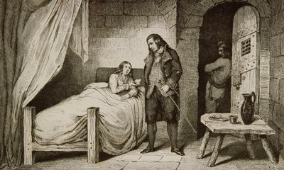 Louis XVII sick and imprisoned, from 