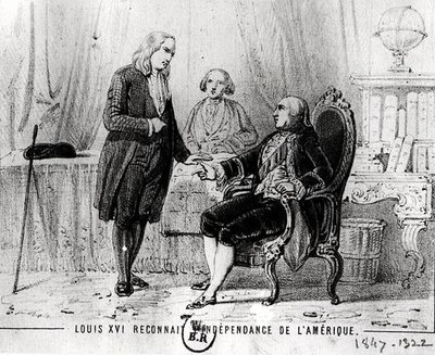 Louis XVI Recognising American Independence in 1783 by French School