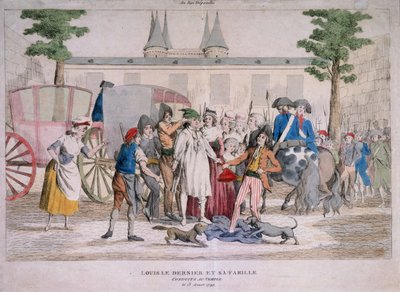 Louis XVI and His Family Led to the Temple by French School
