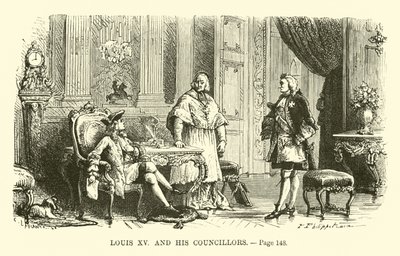 Louis XV and his Councillors by French School