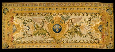 Louis XV furniture: carpet of the grandstand of the royal chapel of Versailles. Made by the manufacture of Chaillot. 1759 by French School