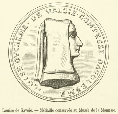 Louise of Savoy, Medal Preserved at the Coin Museum (engraving) by French School