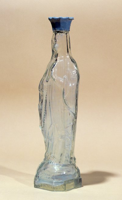 Lourdes Water in a Bottle Shaped like the Virgin Mary by French School