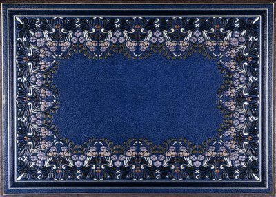 Lower book cover with floral design, 1886 by French School