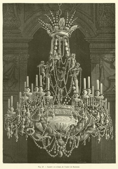 Crystal Chandelier from the Baccarat Factory by French School