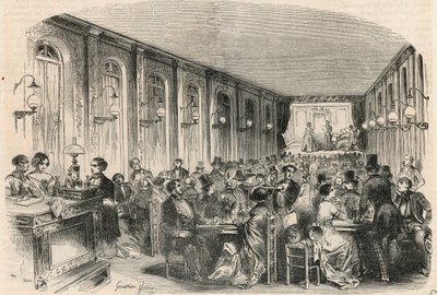 Lyric Print of the Passage Jauffroy in Paris in the 19th Century - Engraving in 
