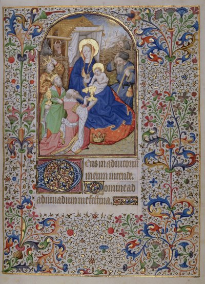 Adoration of the Magi, French Horae (detail) by French School