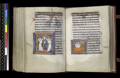 Suffrage to St Denis and Suffrage to St Eustace, from the Psalter and Hours of Isabella of France, Paris, c.1265-70 by French School