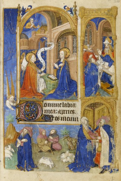 The Annunciation and Annunciation to the Shepherds (detail) by French School