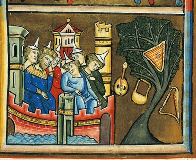 Mourning Jews in Babylon, from the Psalter of Saint Elizabeth by French School