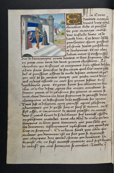 MS Hunter 252 034v Page from Cent Nouvelles Nouvelles, c.1461-62 by French School