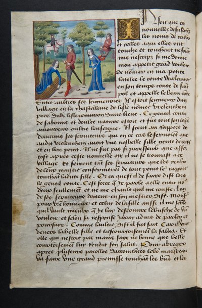 MS Hunter 252 051v Page from Cent Nouvelles Nouvelles, c.1461-62 by French School