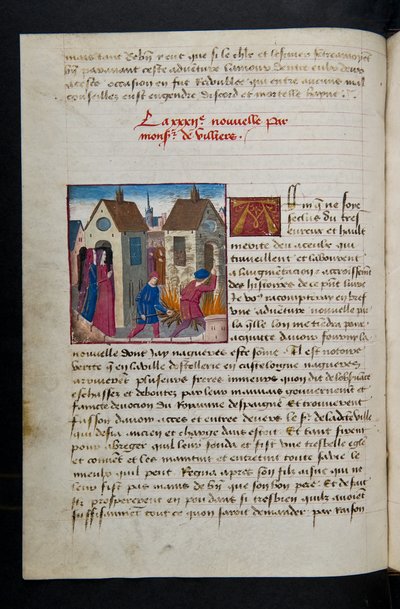 Page from Cent Nouvelles Nouvelles, c.1461-62 by French School