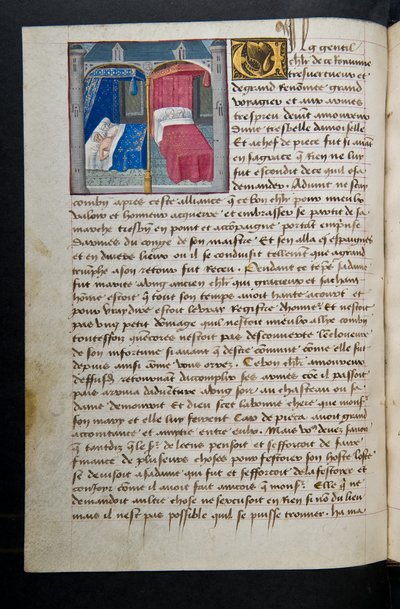 Page from Cent Nouvelles Nouvelles, c.1461-62 by French School