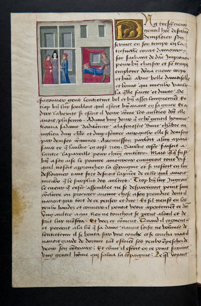 Page from Cent Nouvelles Nouvelles, c.1461-62 by French School