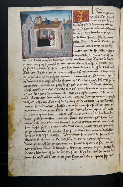 Page from Cent Nouvelles Nouvelles, c.1461-62 by French School