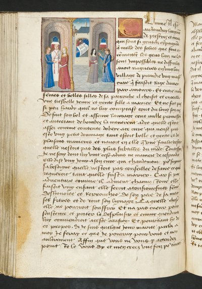 Page from Cent Nouvelles Nouvelles, c.1461-62 by French School