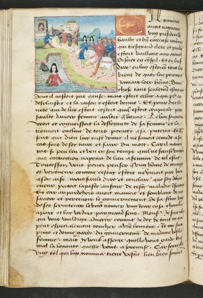 Page from Cent Nouvelles Nouvelles, c.1461-62 by French School