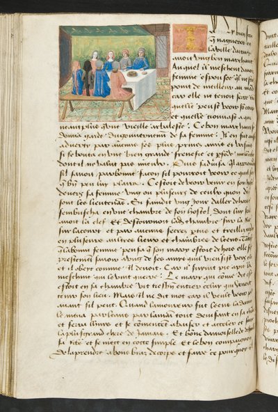 Page from Cent Nouvelles Nouvelles, c.1461-62 by French School