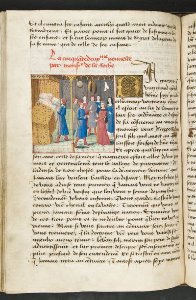 Page from Cent Nouvelles Nouvelles, c.1461-62 by French School