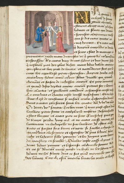 Page from Cent Nouvelles Nouvelles, c.1461-62 by French School