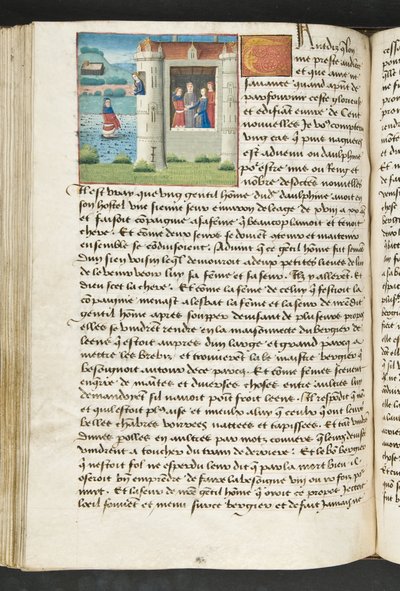 Page from Cent Nouvelles Nouvelles, c.1461-62 by French School