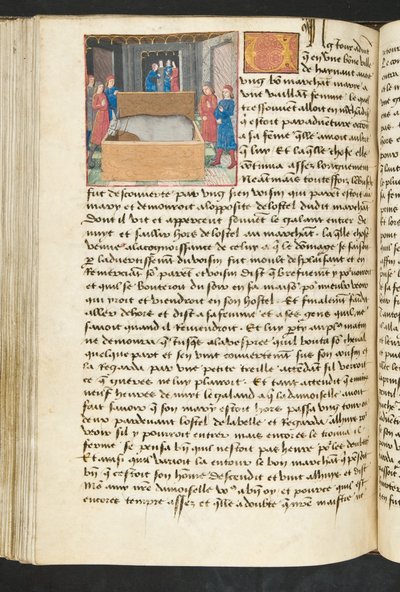 Page from Cent Nouvelles Nouvelles, c.1461-62 by French School