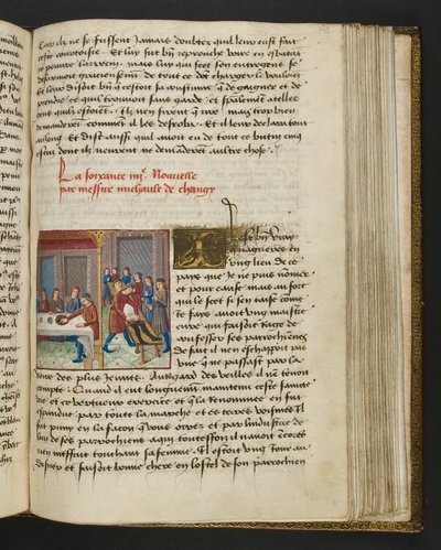 Page from Cent Nouvelles Nouvelles, c.1461-62 by French School