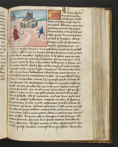Page from Cent Nouvelles Nouvelles, c.1461-62 by French School
