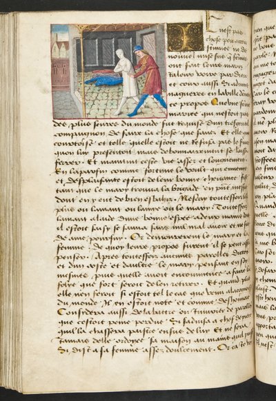 Page from Cent Nouvelles Nouvelles, c.1461-62 by French School