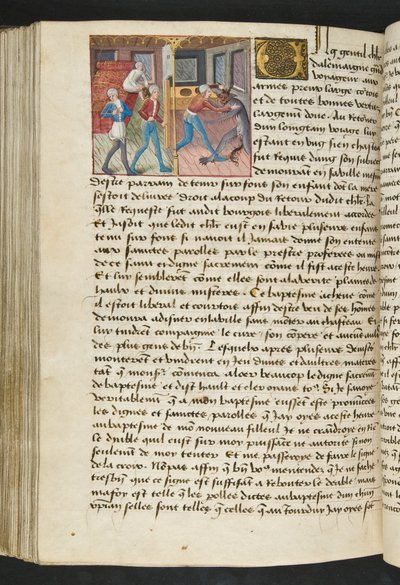 Page from Cent Nouvelles Nouvelles, c.1461-62 by French School