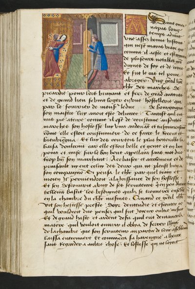 Page from Cent Nouvelles Nouvelles, c.1461-62 by French School