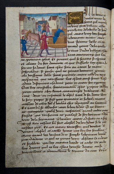 Page from Cent Nouvelles Nouvelles, c.1461-62 by French School