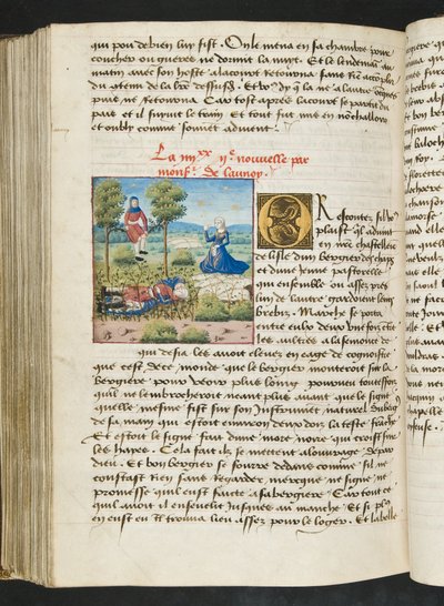 Page from Cent Nouvelles Nouvelles, c.1461-62 by French School